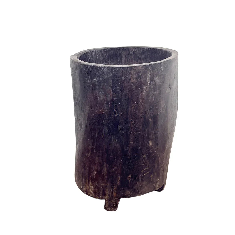Antique Nagaland Wood Planter - Berbere Imports