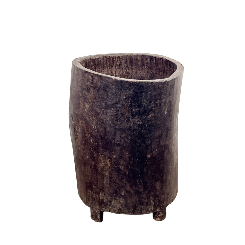 Antique Nagaland Wood Planter - Berbere Imports