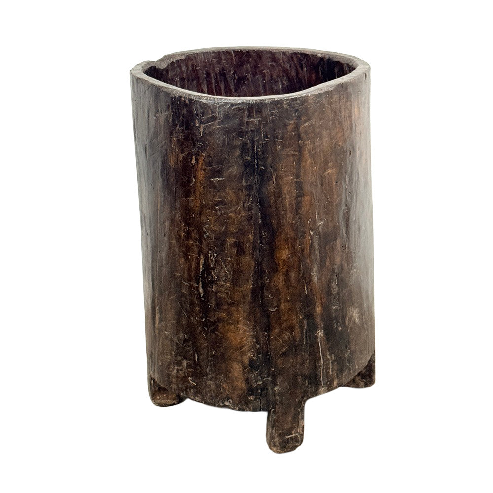 Antique Nagaland Wood Planter - Berbere Imports