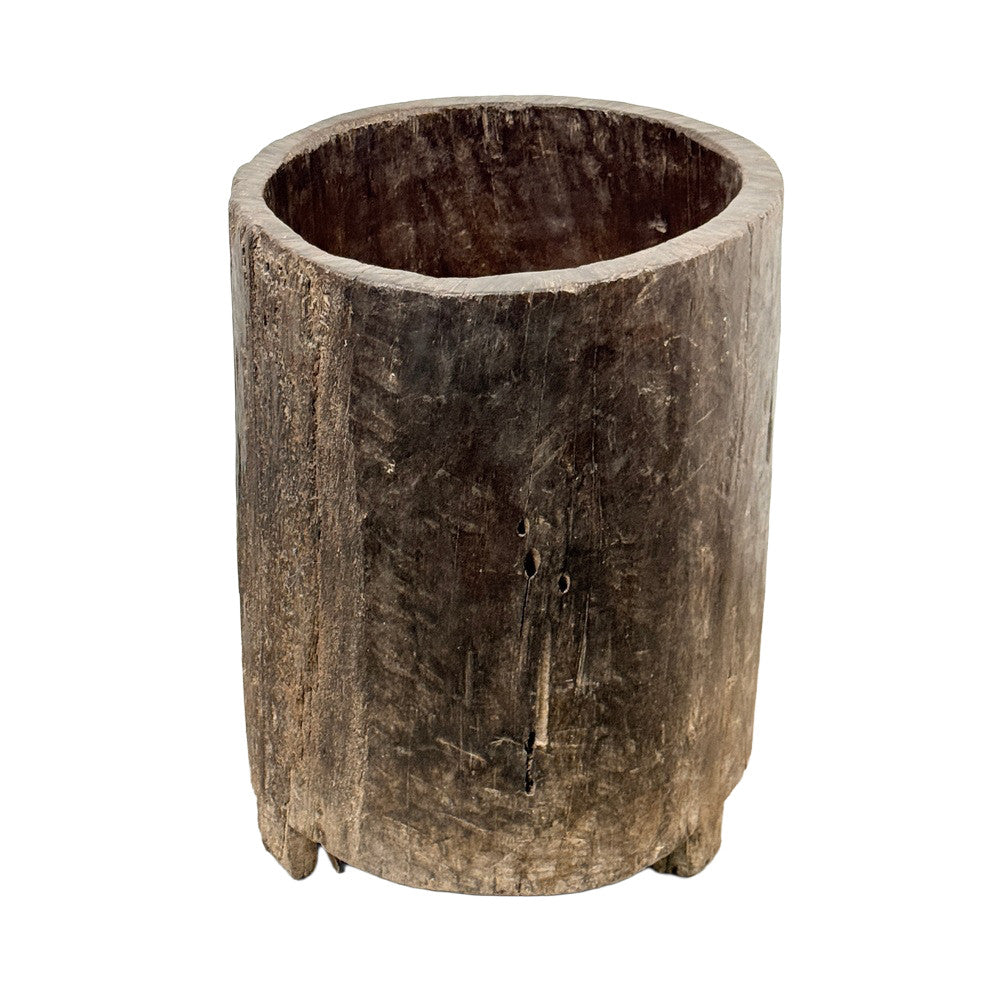 Antique Nagaland Wood Planter - Berbere Imports