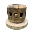 Vintage Wooden Gear Candle Holder - Berbere Imports