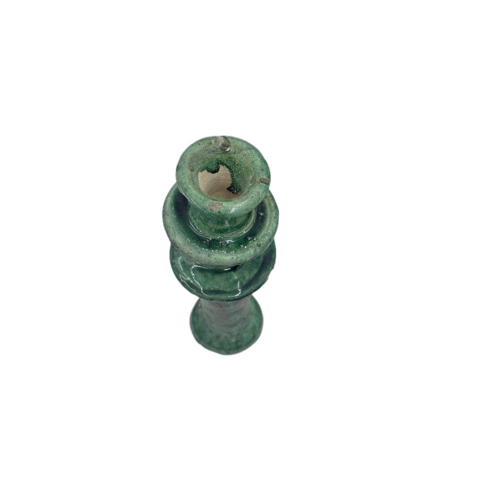 Moroccan Tamegroute Glazed Candlestick - Berbere Imports