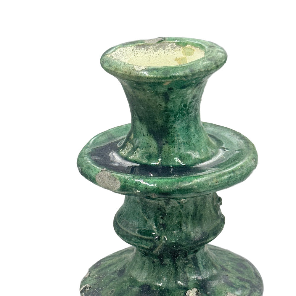 Moroccan Tamegroute Glazed Candlestick Holder - Berbere Imports