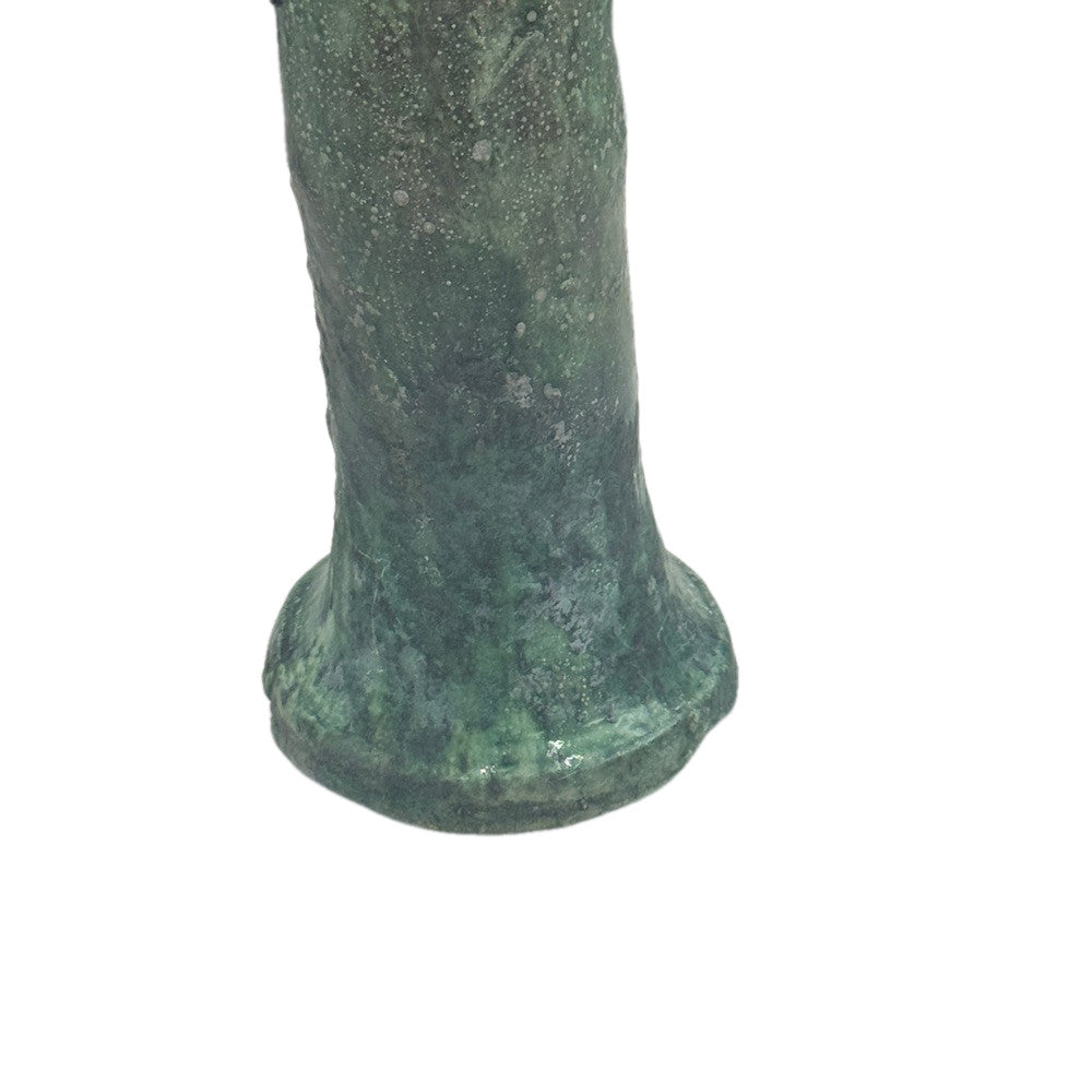 Moroccan Tamegroute Glazed Candlestick Holder - Berbere Imports