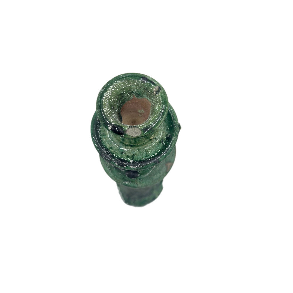 Moroccan Tamegroute Glazed Candlestick Holder - Berbere Imports