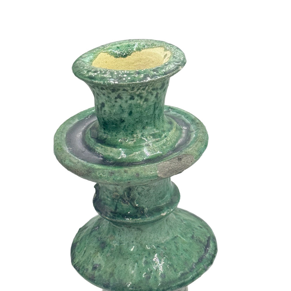 Moroccan Tamegroute Glazed Candlestick - Berbere Imports