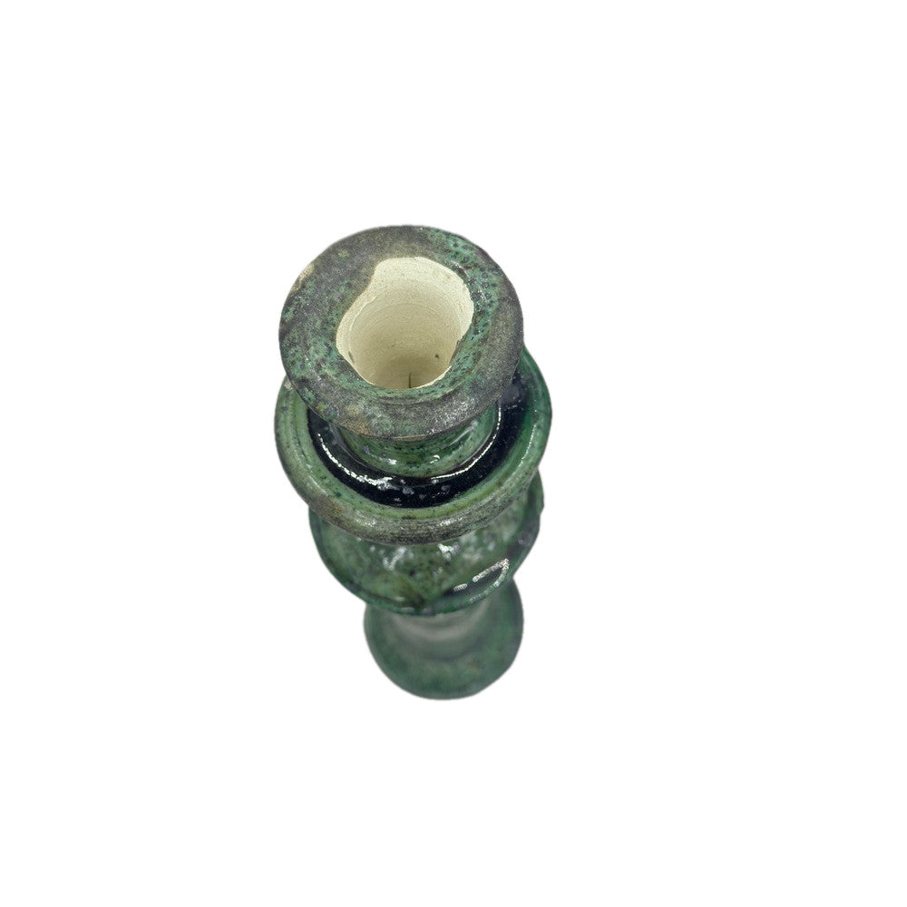 Moroccan Tamegroute Glazed Candlestick Holder - Berbere Imports