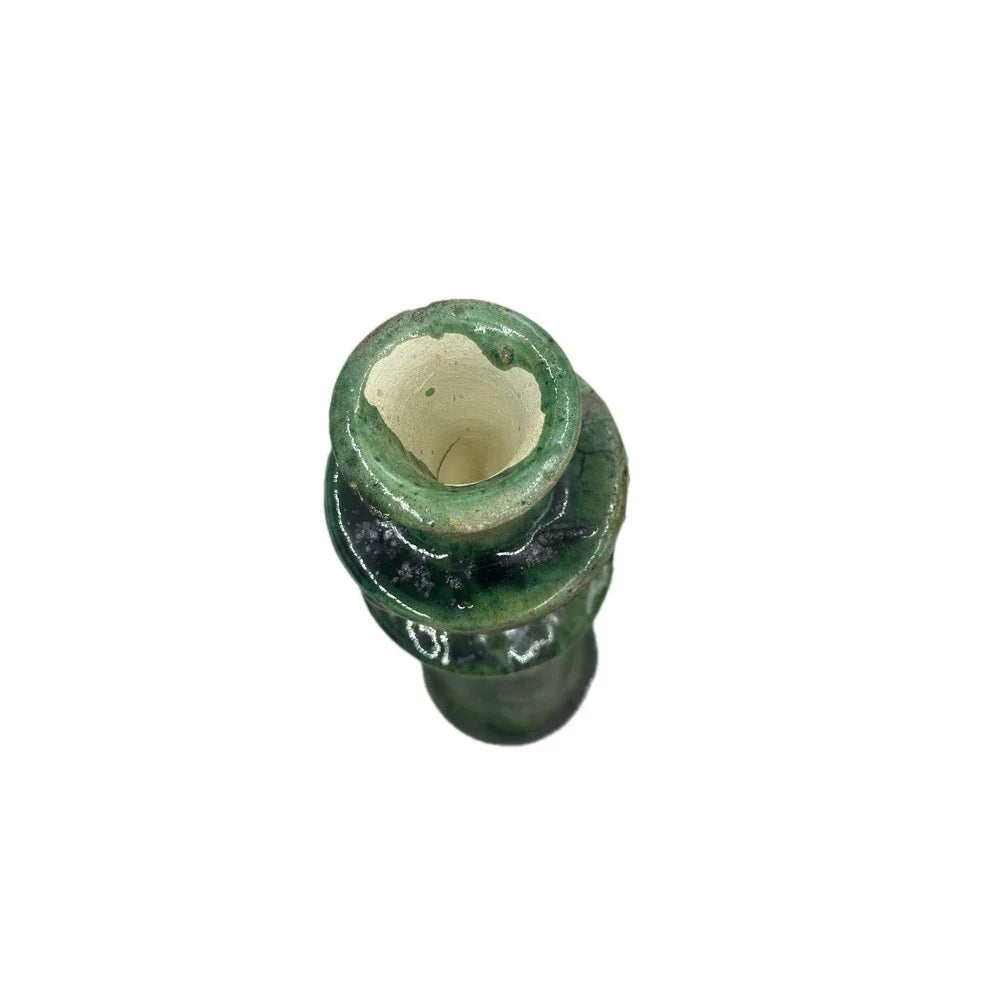 Moroccan Tamegroute Glazed Candlestick Holder - Berbere Imports
