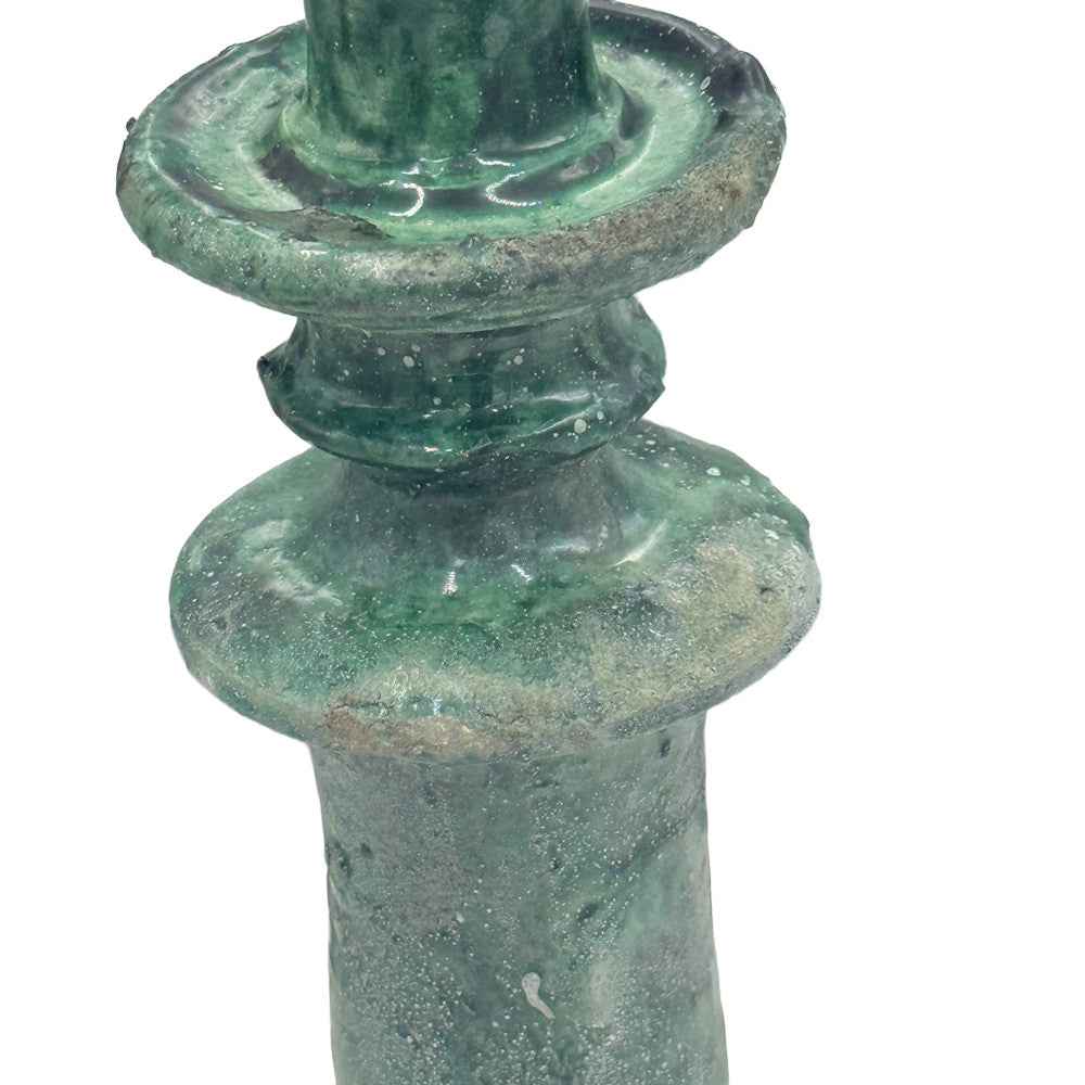Moroccan Tamegroute Glazed Candlestick Holder - Berbere Imports
