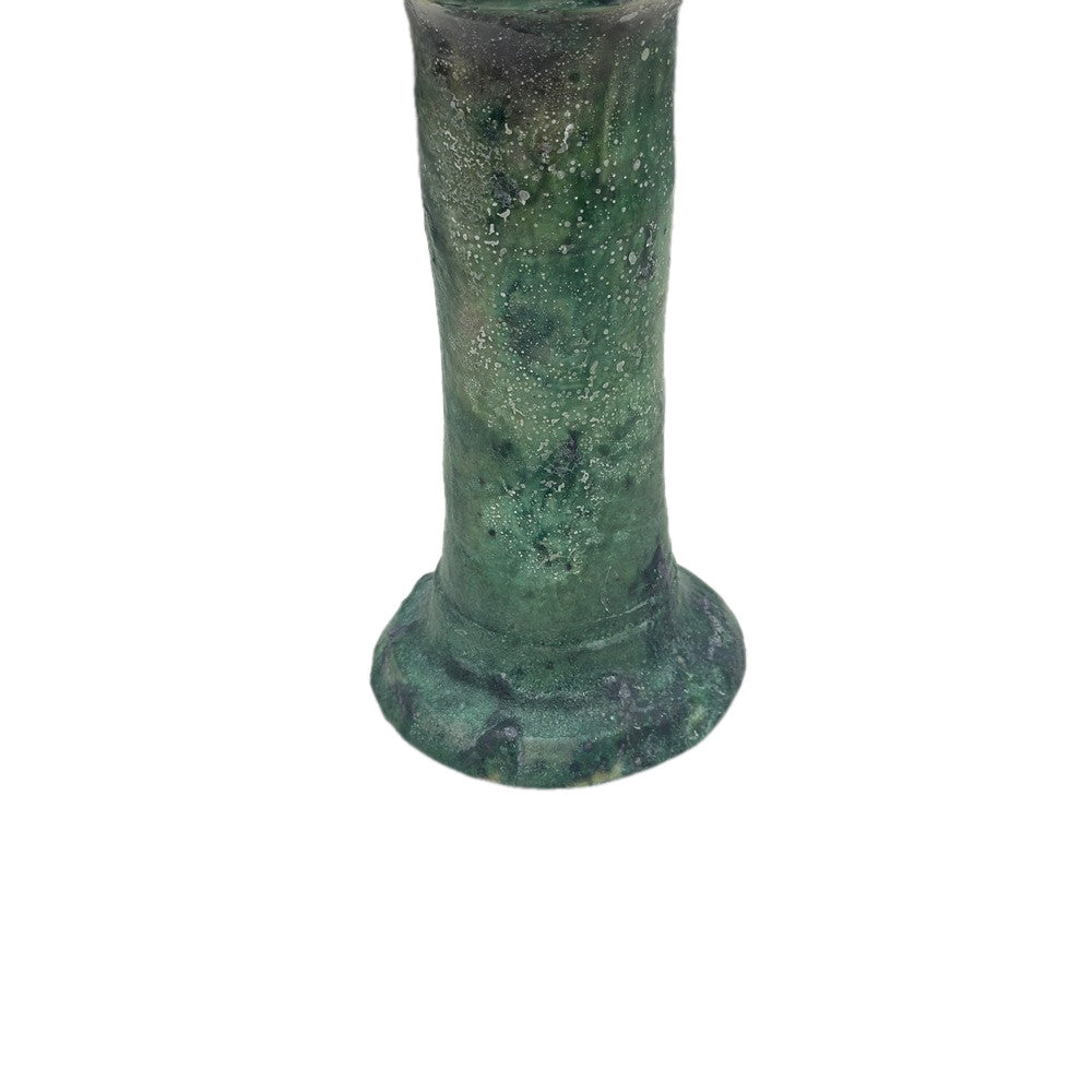 Moroccan Tamegroute Glazed Candlestick Holder - Berbere Imports