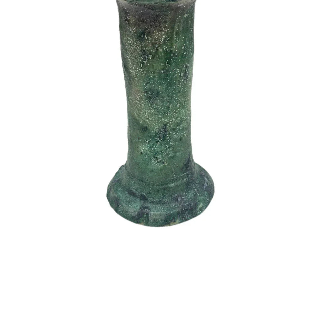 Moroccan Tamegroute Glazed Candlestick Holder - Berbere Imports