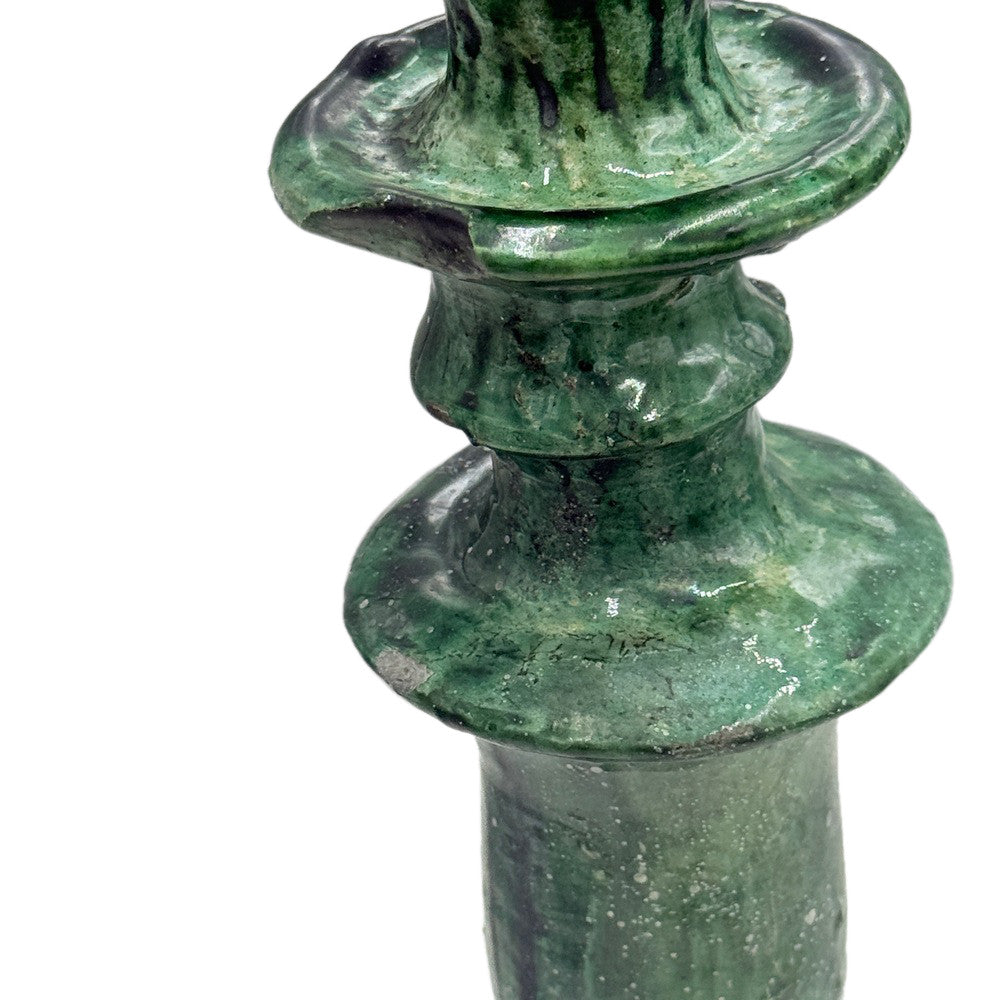 Moroccan Tamegroute Glazed Candlestick Holder - Berbere Imports