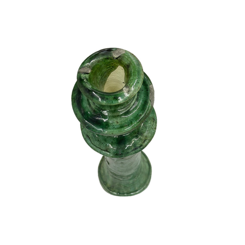 Moroccan Tamegroute Glazed Candlestick - Berbere Imports