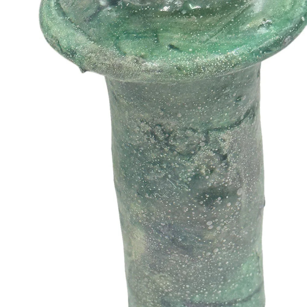 Moroccan Tamegroute Glazed Candlestick Holder - Berbere Imports