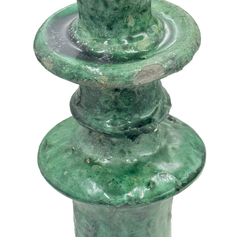 Moroccan Tamegroute Glazed Candlestick Holder - Berbere Imports