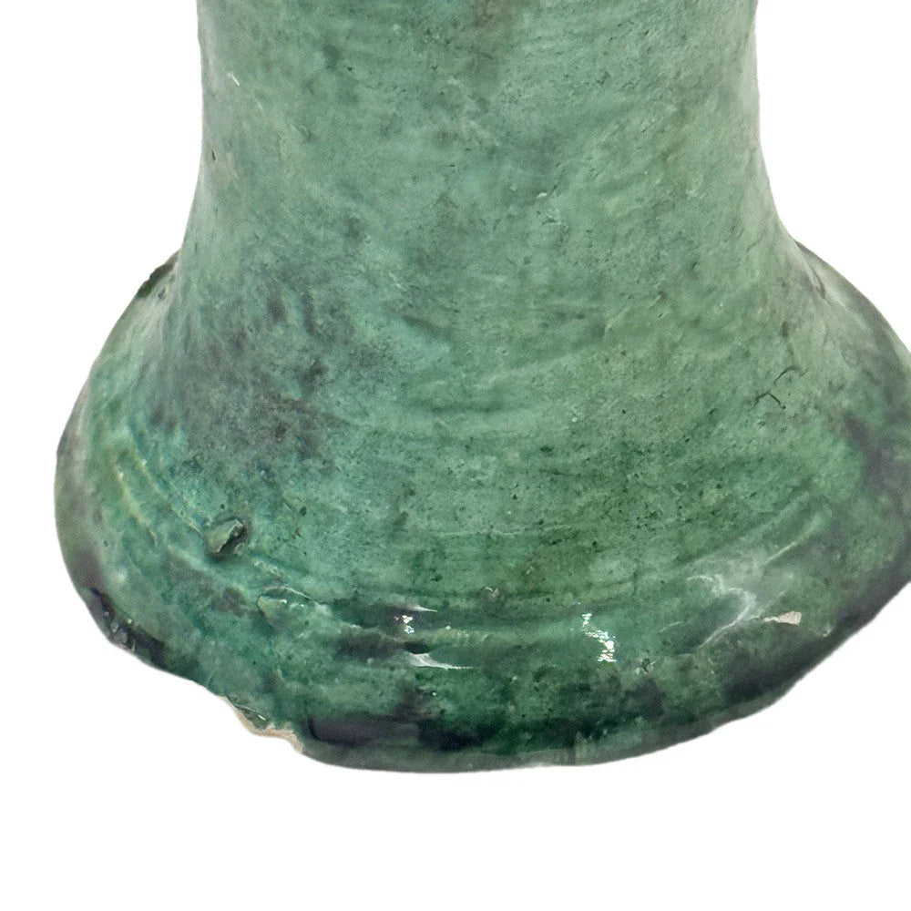 Moroccan Tamegroute Glazed Candlestick Holder - Berbere Imports