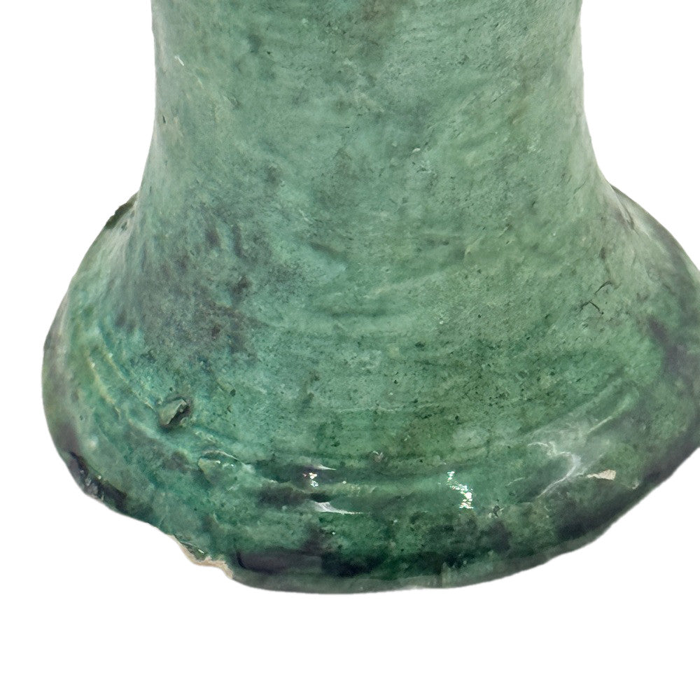 Moroccan Tamegroute Glazed Candlestick Holder - Berbere Imports