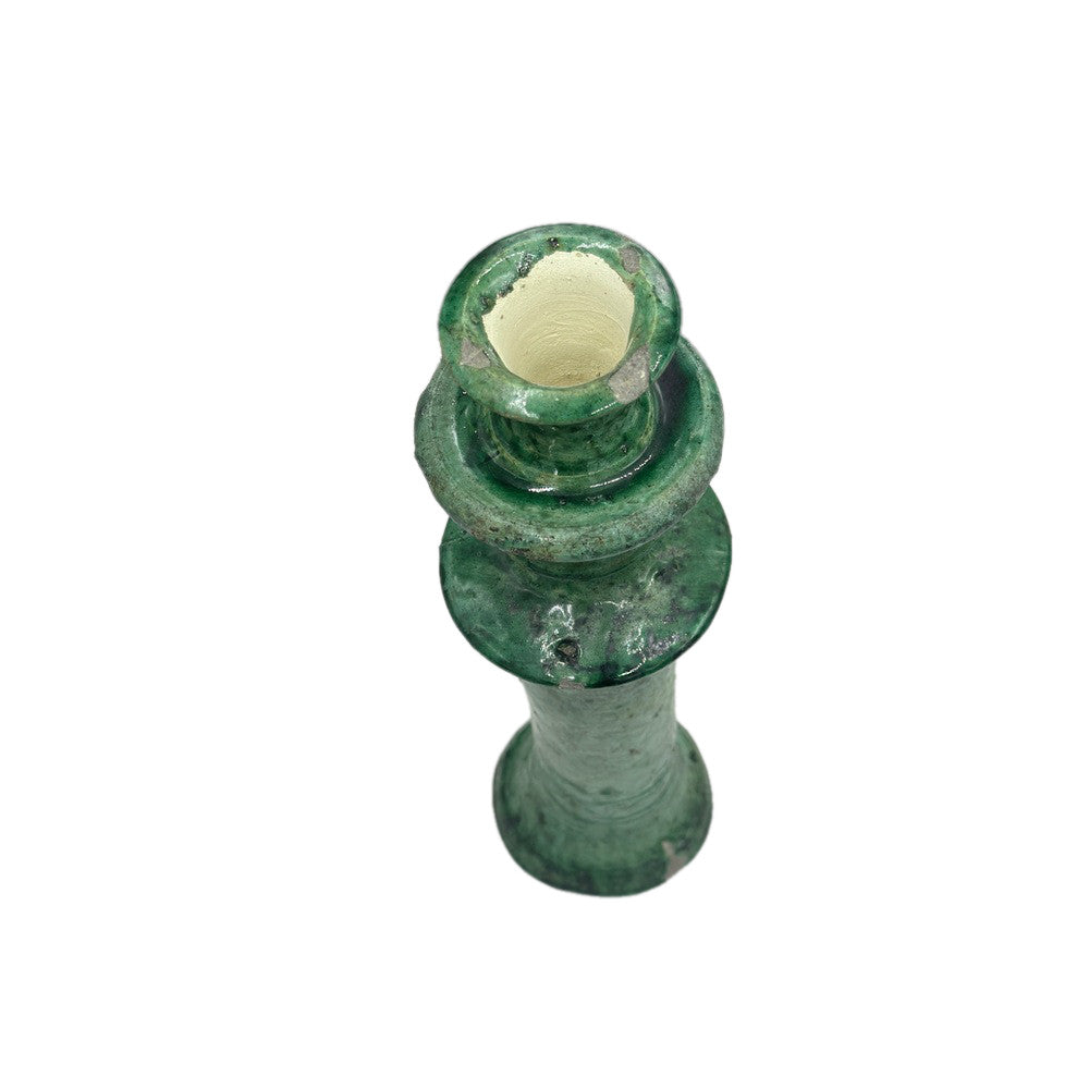 Moroccan Tamegroute Glazed Candlestick Holder - Berbere Imports
