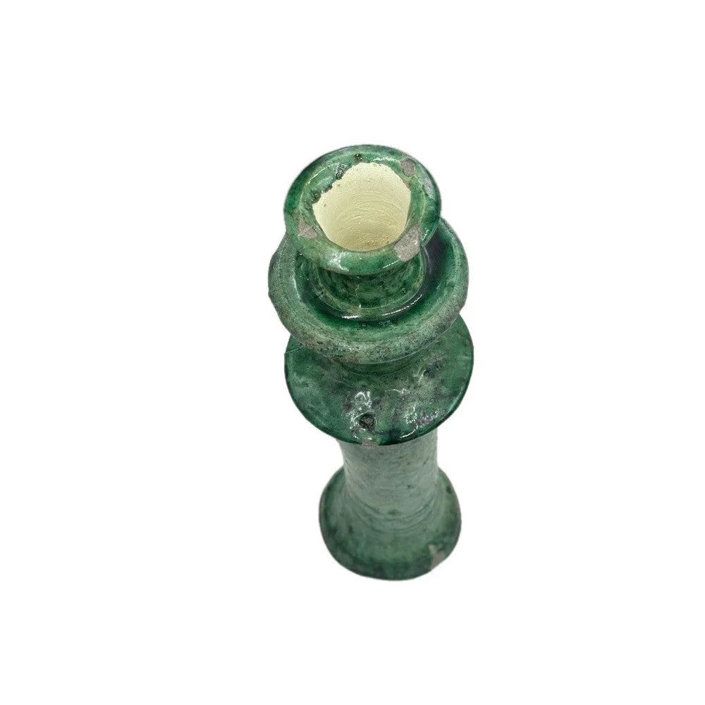 Moroccan Tamegroute Glazed Candlestick Holder - Berbere Imports