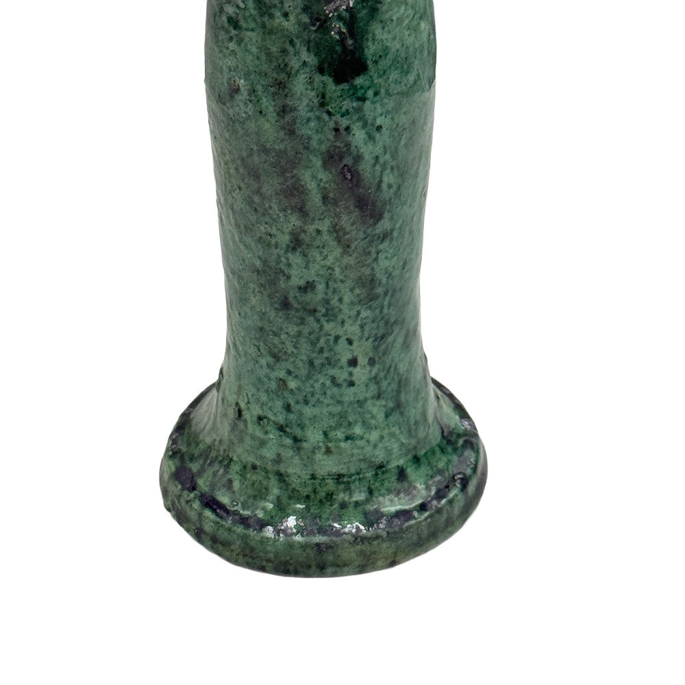 Moroccan Tamegroute Glazed Candlestick Holder - Berbere Imports