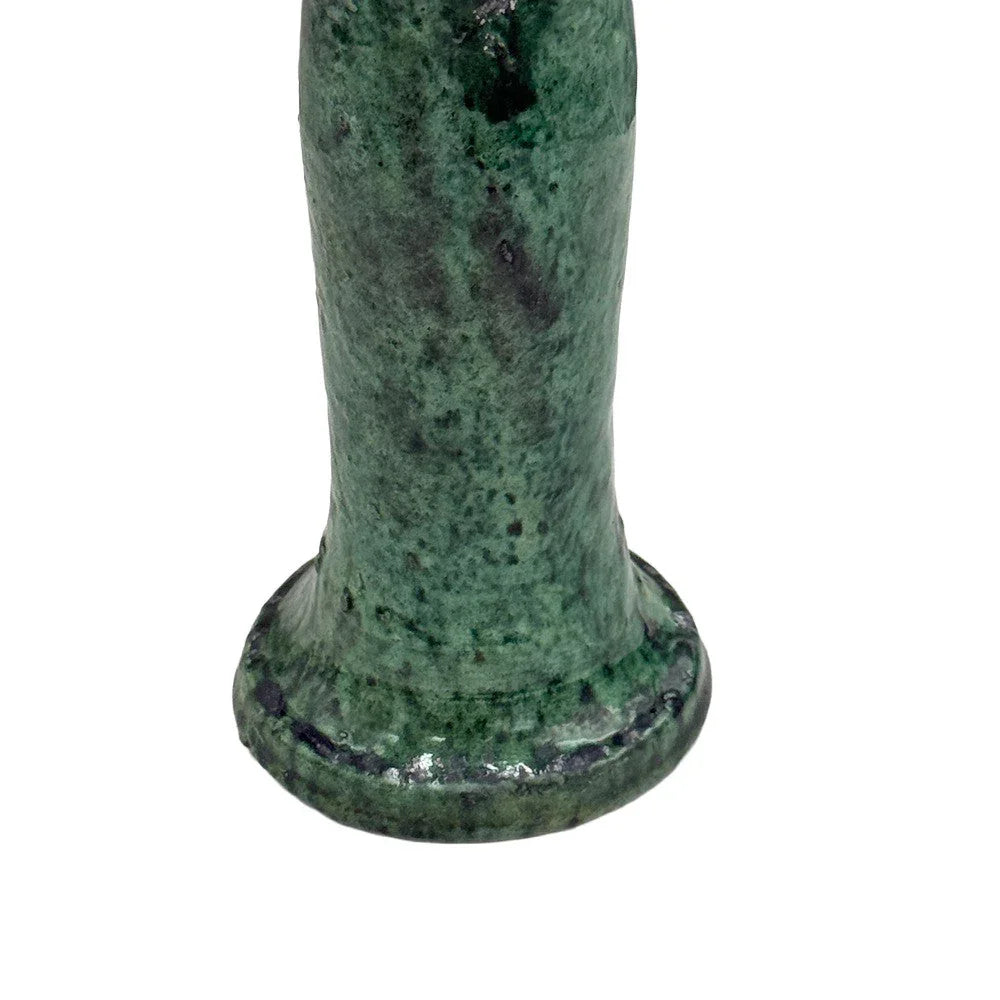 Moroccan Tamegroute Glazed Candlestick Holder - Berbere Imports
