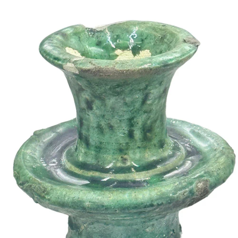 Moroccan Tamegroute Glazed Candlestick Holder - Berbere Imports
