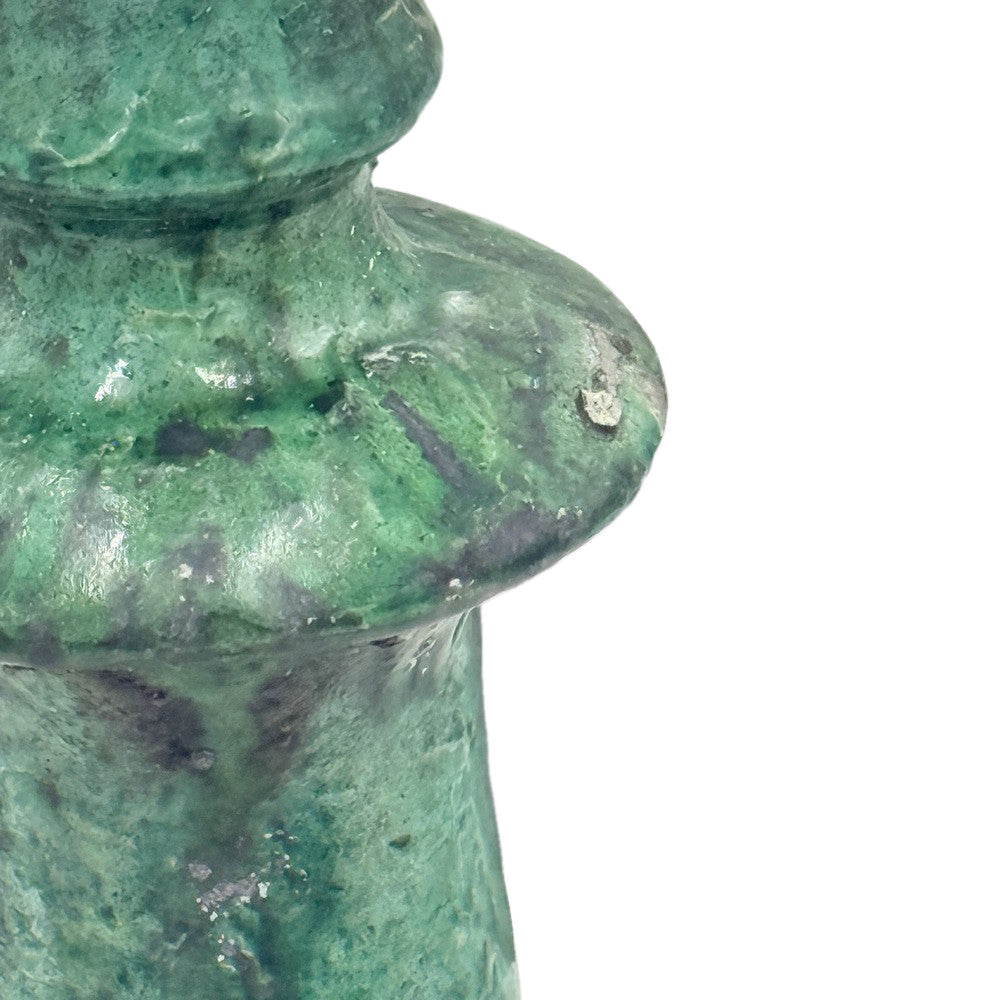 Moroccan Tamegroute Glazed Candlestick Holder - Berbere Imports