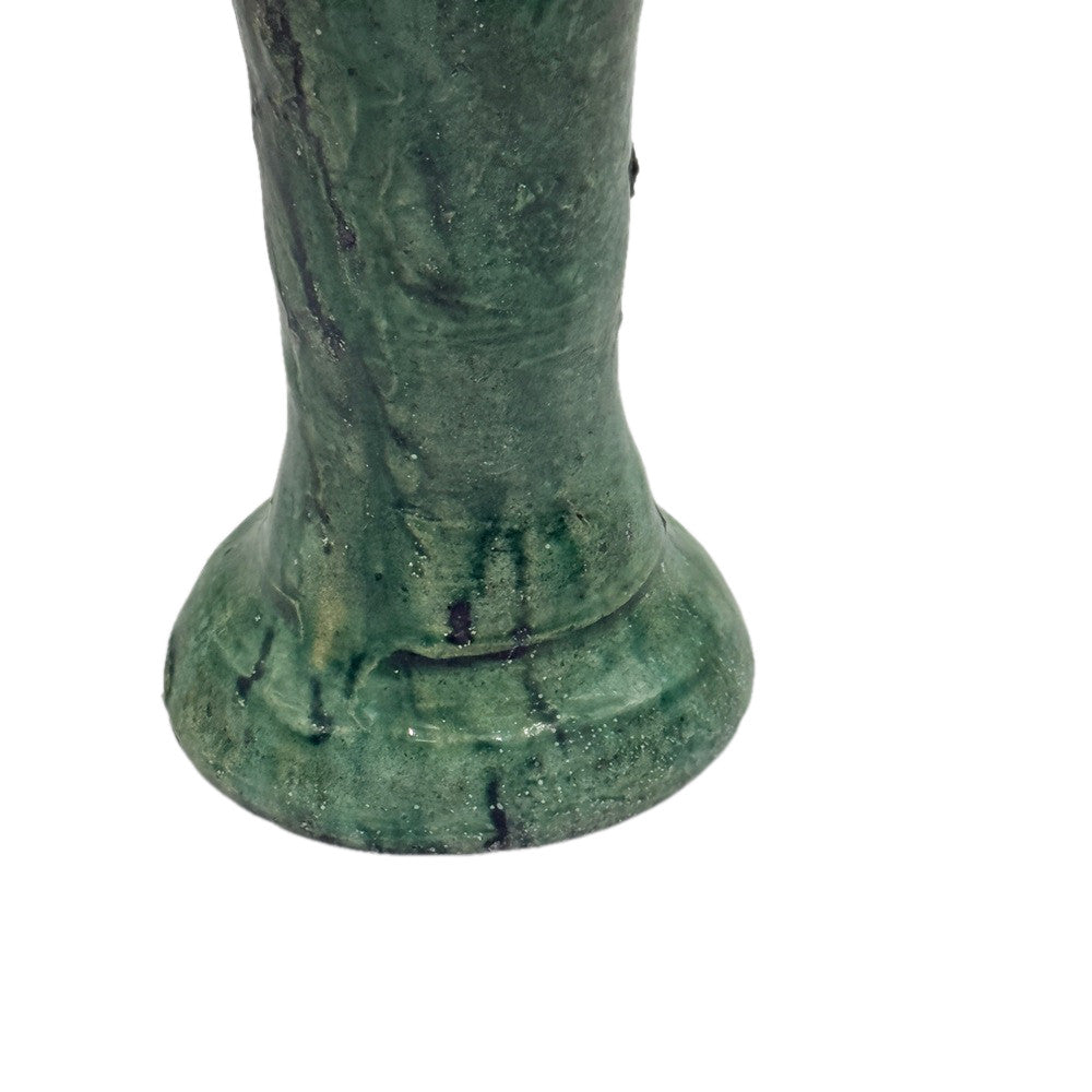 Moroccan Tamegroute Glazed Candlestick Holder - Berbere Imports