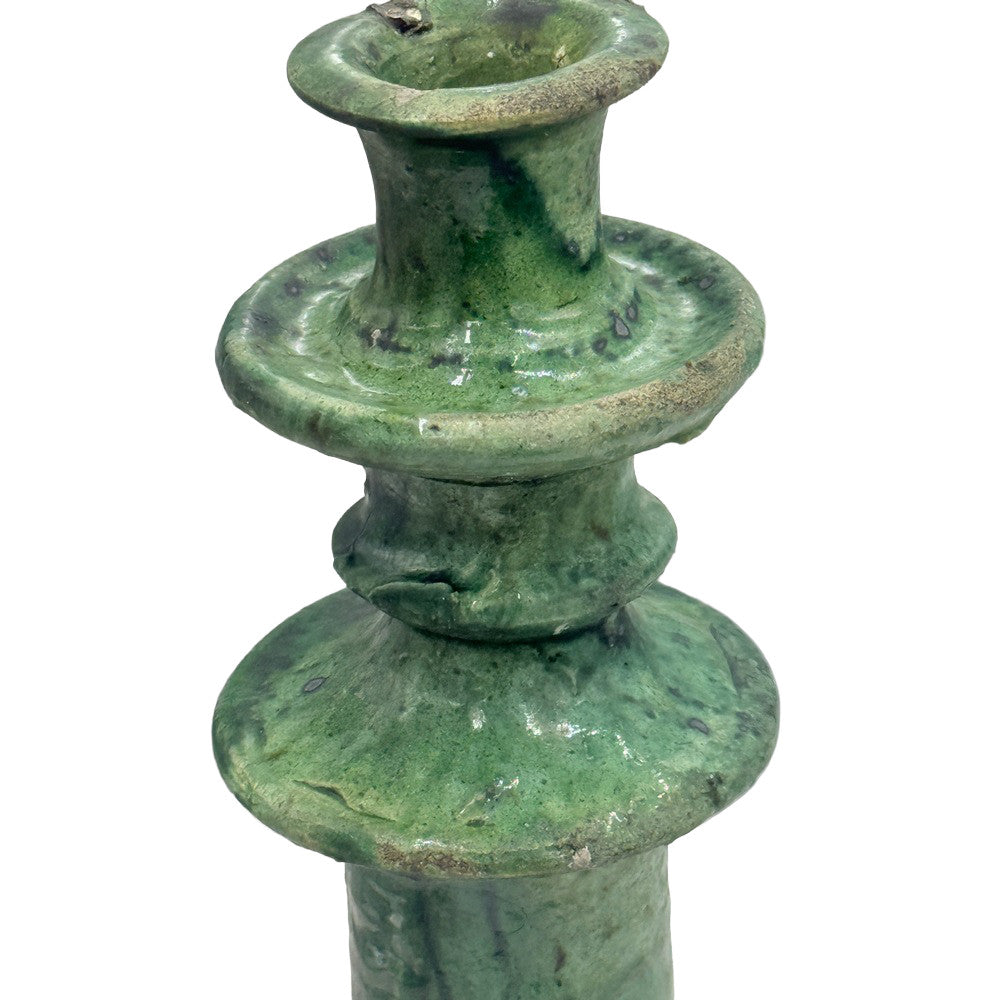 Moroccan Tamegroute Glazed Candlestick - Berbere Imports