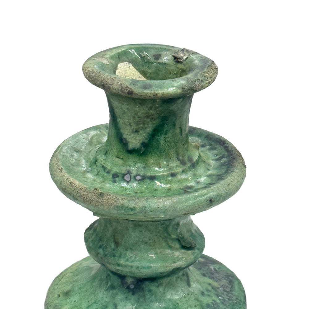 Moroccan Tamegroute Glazed Candlestick Holder - Berbere Imports