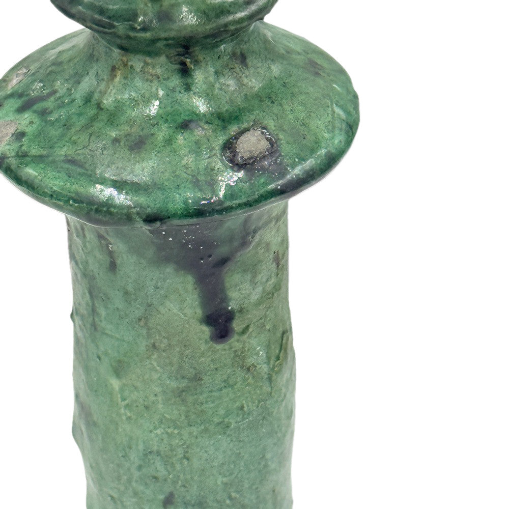 Moroccan Tamegroute Glazed Candlestick Holder - Berbere Imports