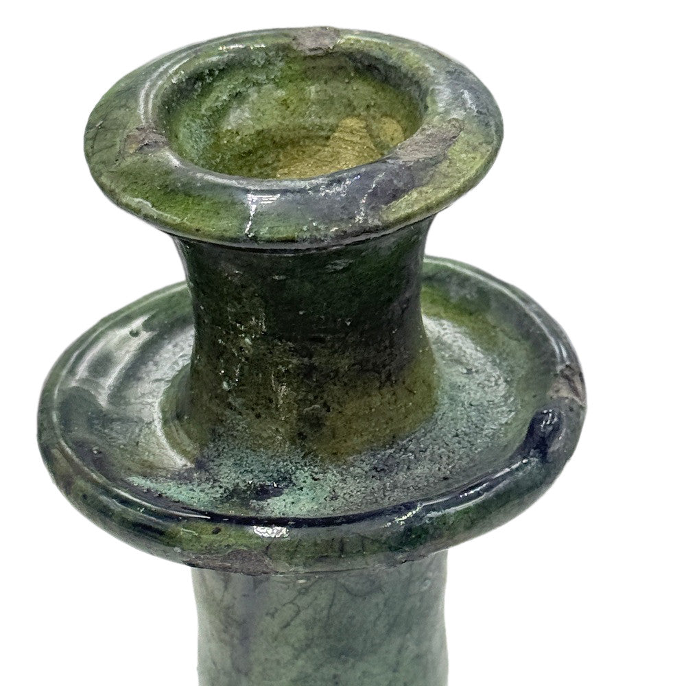 Moroccan Tamegroute Glazed Candlestick Holder - Berbere Imports