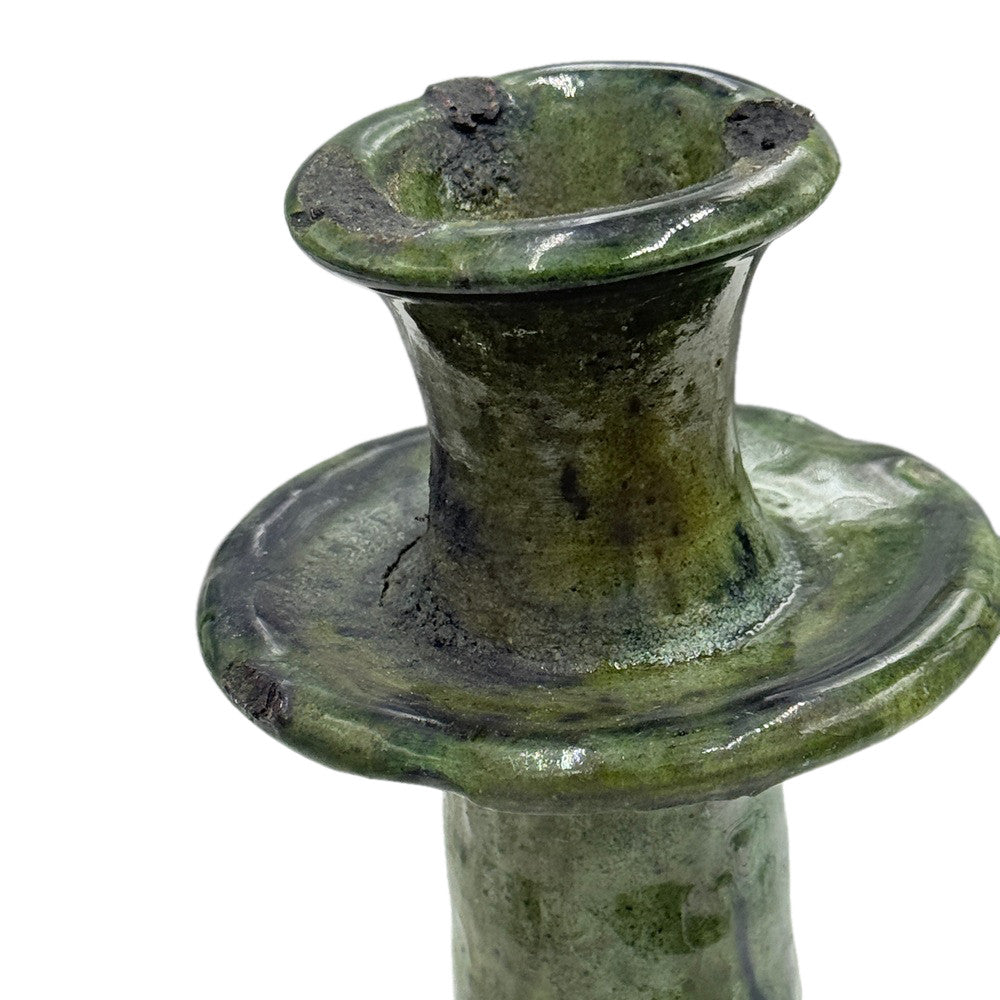 Moroccan Tamegroute Glazed Candlestick - Berbere Imports