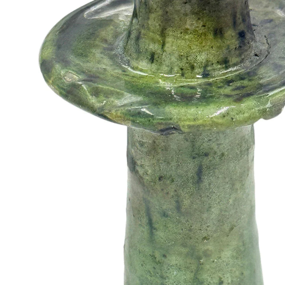 Moroccan Tamegroute Glazed Candlestick Holder - Berbere Imports