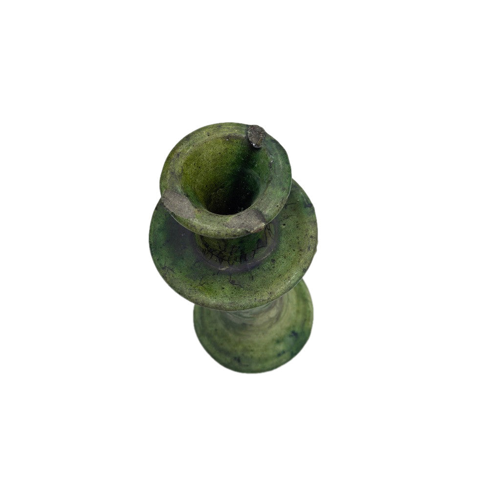 Moroccan Tamegroute Glazed Candlestick Holder - Berbere Imports