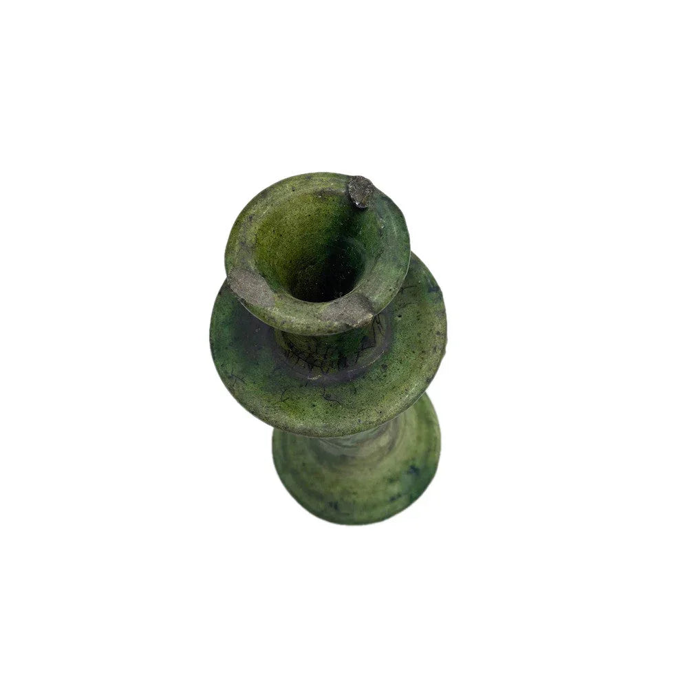 Moroccan Tamegroute Glazed Candlestick Holder - Berbere Imports