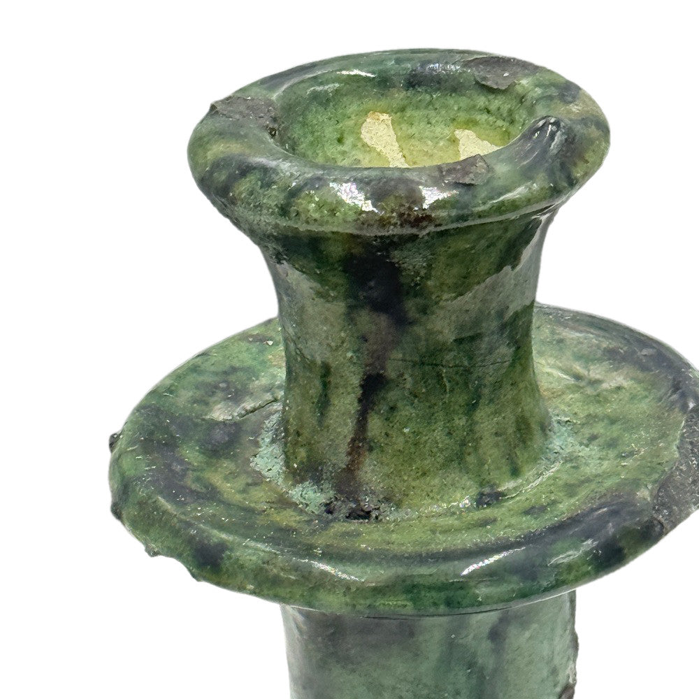 Moroccan Tamegroute Glazed Candlestick Holder - Berbere Imports