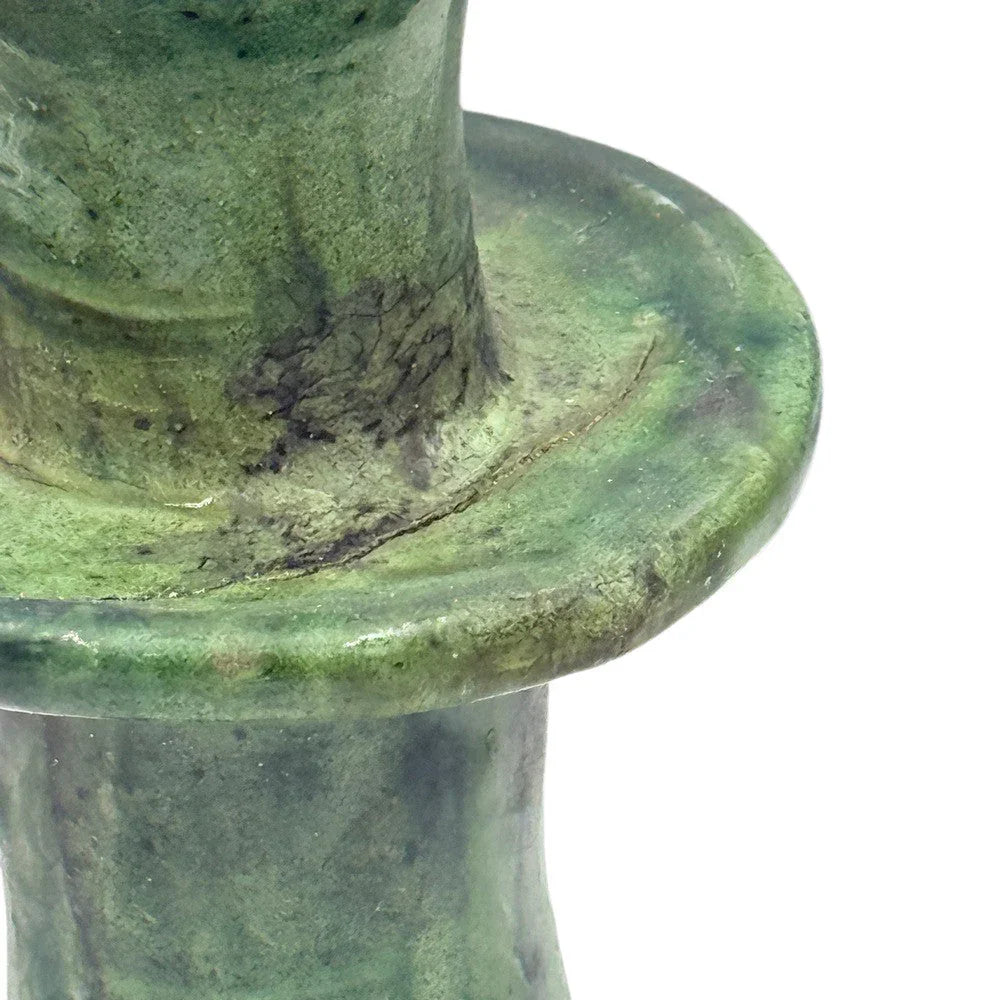 Moroccan Tamegroute Glazed Candlestick Holder - Berbere Imports