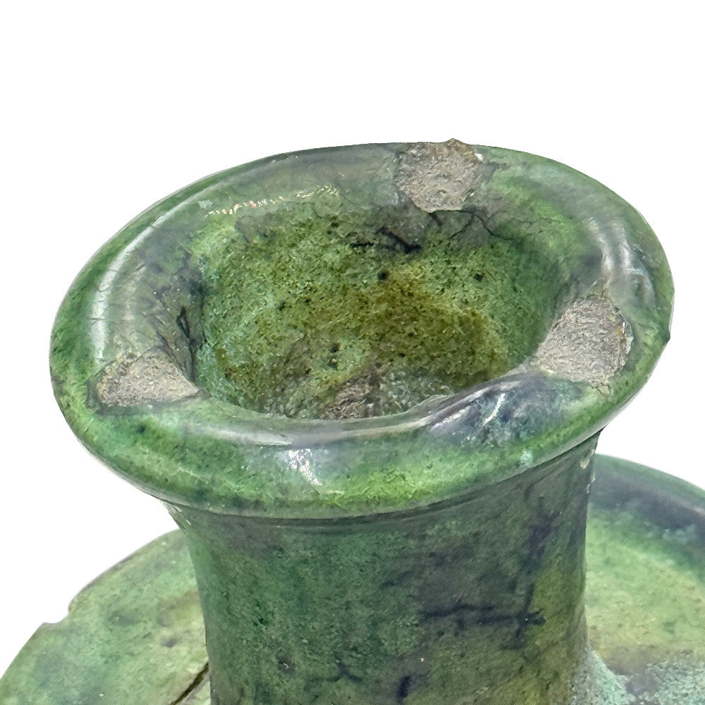 Moroccan Tamegroute Glazed Candlestick Holder - Berbere Imports