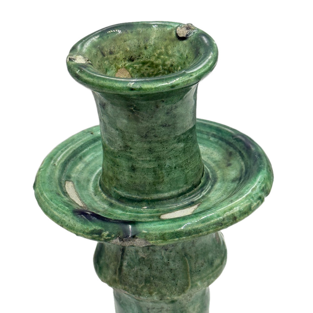 Moroccan Tamegroute Glazed Candlestick Holder - Berbere Imports
