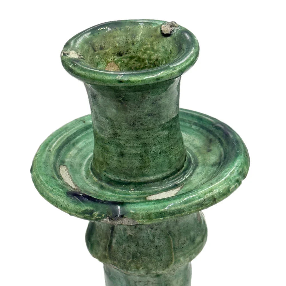 Moroccan Tamegroute Glazed Candlestick Holder - Berbere Imports