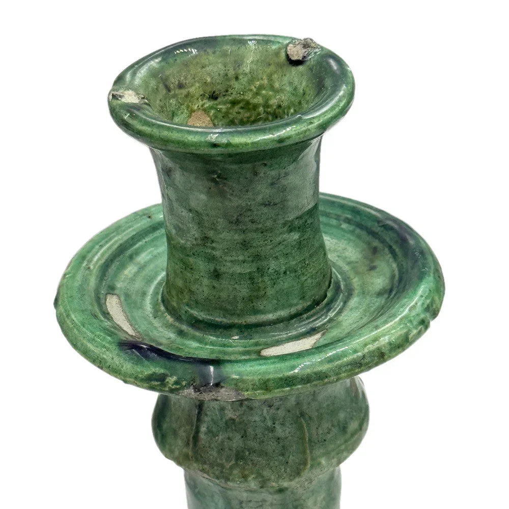 Moroccan Tamegroute Glazed Candlestick Holder - Berbere Imports
