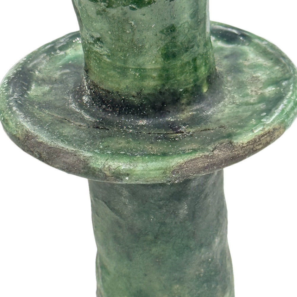 Moroccan Tamegroute Glazed Candlestick Holder - Berbere Imports