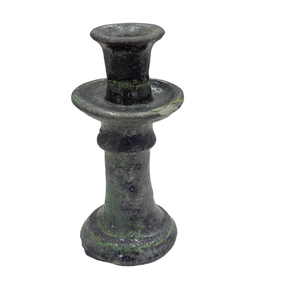 Moroccan Tamegroute Glazed Candlestick - Berbere Imports