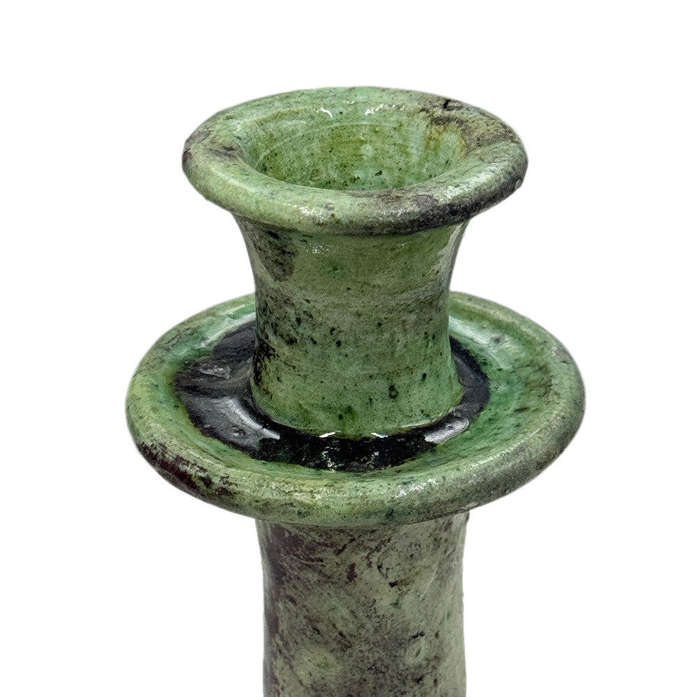 Moroccan Tamegroute Glazed Candlestick Holder - Berbere Imports