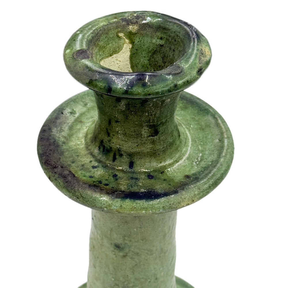 Moroccan Tamegroute Glazed Candlestick - Berbere Imports