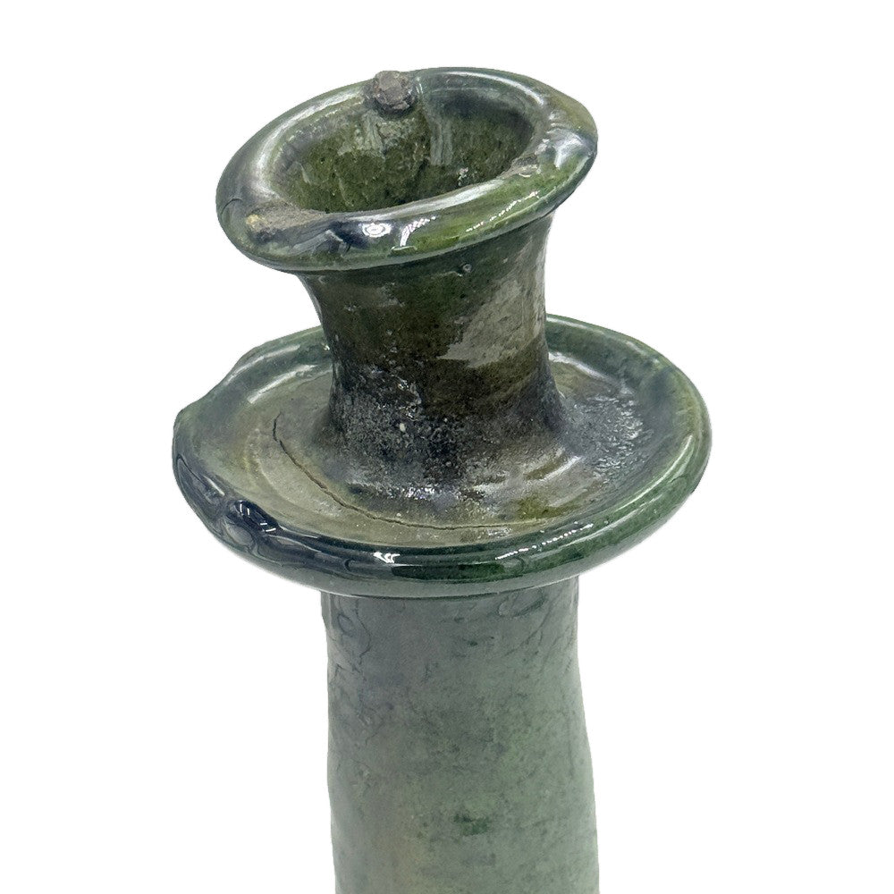 Moroccan Tamegroute Glazed Candlestick Holder - Berbere Imports