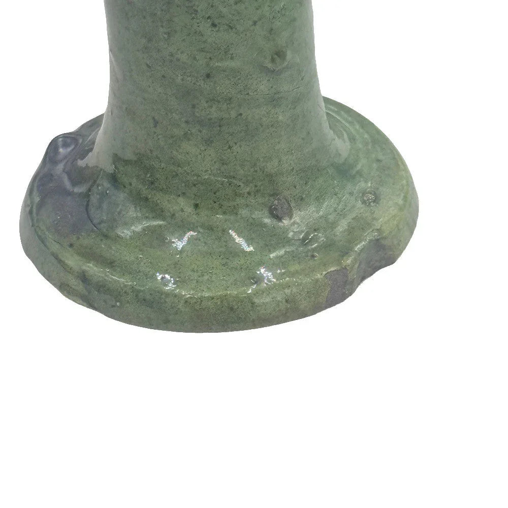 Moroccan Tamegroute Glazed Candlestick Holder - Berbere Imports