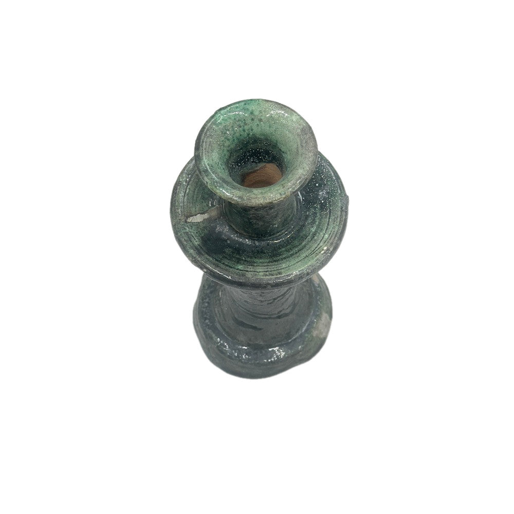 Moroccan Tamegroute Glazed Candlestick Holder - Berbere Imports