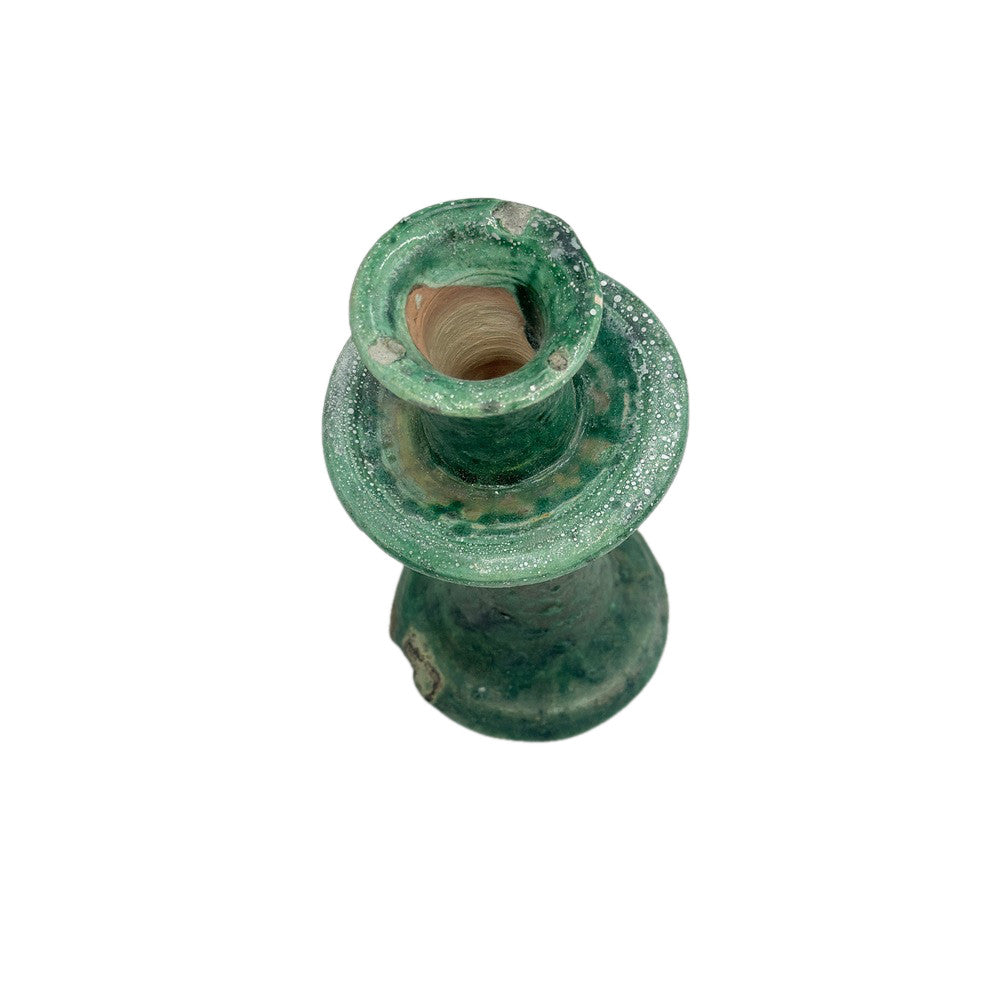 Moroccan Tamegroute Glazed Candlestick Holder - Berbere Imports